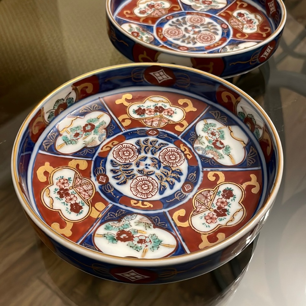 Hand Painted Dishes, Set of 2